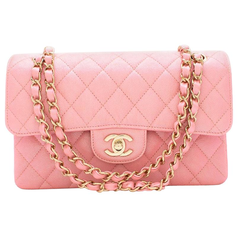 LOVELOTSLUXURY PTE LTD az Instagramon SOLD ON L Chanel 19S Classic  Quilted Medium Double Flap Pink Iridescent Caviar L  Chanel flap bag  Chanel Double flap